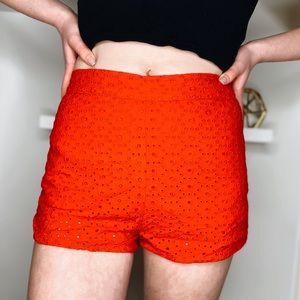 Forever 21 eyelet red shorts